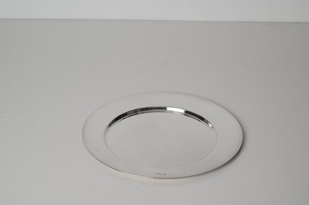 Italian Modern Silver Plated Serving Plate by Gio Ponti, 1980s-JDR-1804943