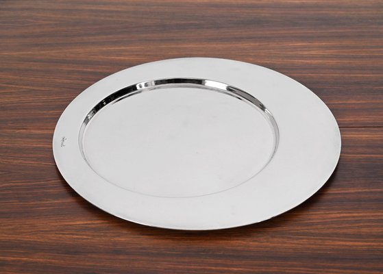 Italian Modern Silver Plated Serving Plate by Gio Ponti, 1980s-JDR-1804943