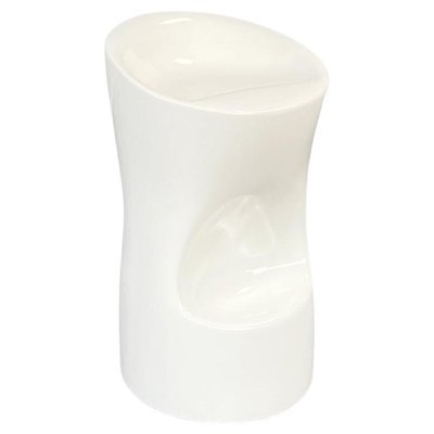 Italian Modern Space Age Stool with Footrest in White Plastic, 1990s-GDD-1393015