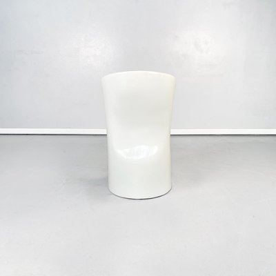 Italian Modern Space Age Stool with Footrest in White Plastic, 1990s-GDD-1393015