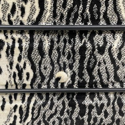 Italian Modern Tiger Print Rocking Armchair Ellipse Renato Zevi for Selig, 1970s-GDD-1778313