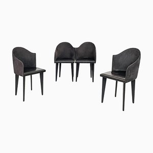 Italian Modern Toscana Chairs by Sartogo & Grenon for Saporiti, 1980s, Set of 4-GDD-1363145