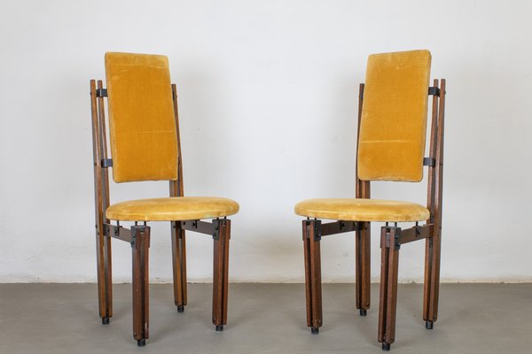 Italian Modern Walnut Chairs, 1960s, Set of 2-LMR-1290001