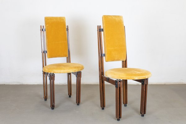 Italian Modern Walnut Chairs, 1960s, Set of 2-LMR-1290001