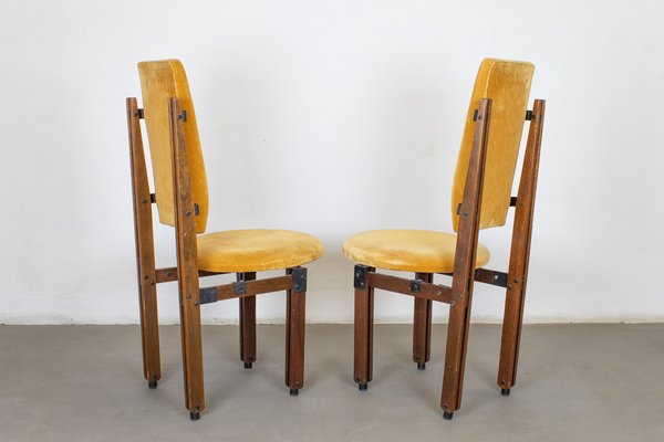 Italian Modern Walnut Chairs, 1960s, Set of 2-LMR-1290001