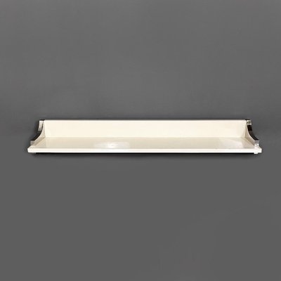 Italian Modern White Lacquered Wood and Chromed Metal Shelf from D.I.D., 1980s-GDD-1771645