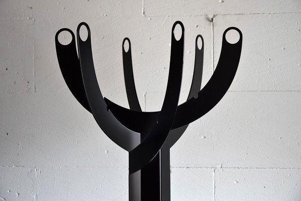 Italian Modernist Black Metal Coat Stand-IEI-937299