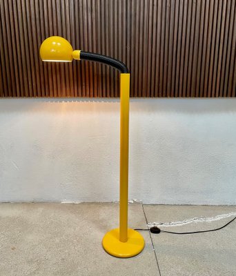 Italian Modernist Metal Floor Lamp with Flexible Arm & Adjustable Lampshade, 1960s-JP-1098467