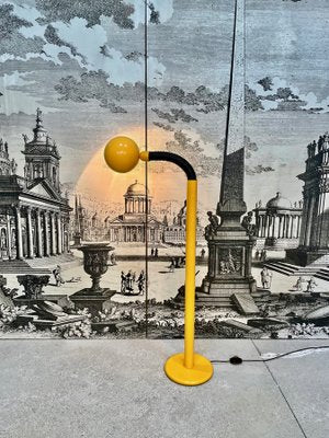 Italian Modernist Metal Floor Lamp with Flexible Arm & Adjustable Lampshade, 1960s-JP-1098467