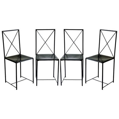 Italian Moka Chairs by Asnago & Vender for Flexform, 1980s, Set of 4-KGD-932152