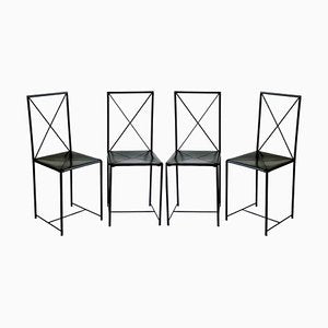 Italian Moka Chairs by Asnago & Vender for Flexform, 1980s, Set of 4-KGD-932152