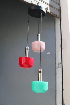 Italian Multicolor Suspension Light from Vistosi, 1950s-EH-1757025