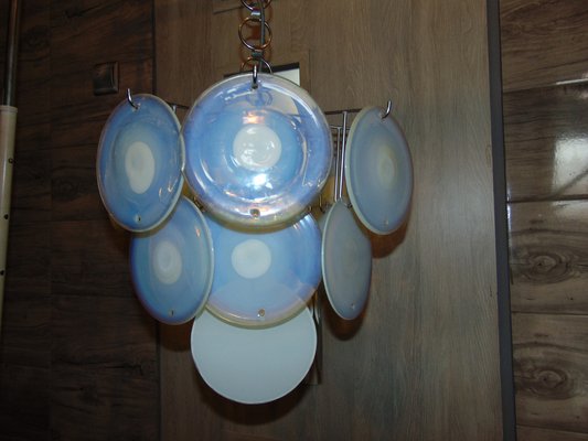 Italian Murano Disk Chandelier from Mazzega, 1950s-CAQ-1245965