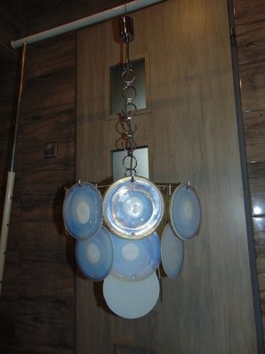 Italian Murano Disk Chandelier from Mazzega, 1950s-CAQ-1245965