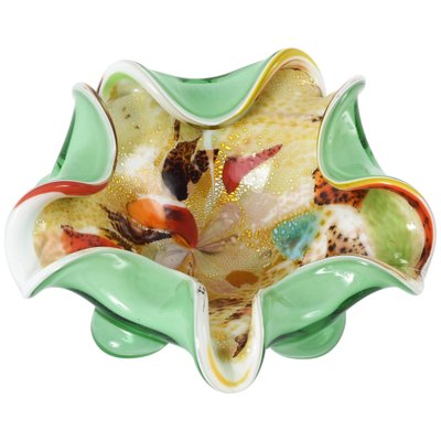 Italian Murano Glass All Fruits Bowl with Golden Flakes by Dino Martens, 1960s-JDR-1126125