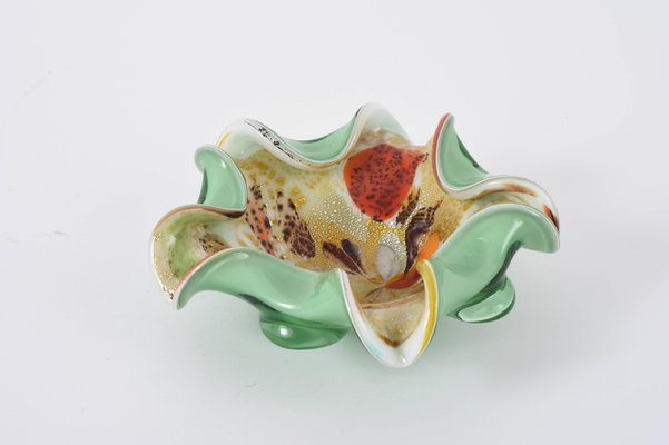 Italian Murano Glass All Fruits Bowl with Golden Flakes by Dino Martens, 1960s-JDR-1126125