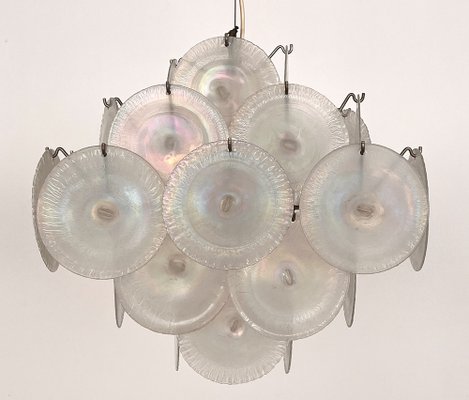 Italian Murano Glass and Brass Chandelier by Carlo Nason for Mazzega, 1970s-VNE-1822973