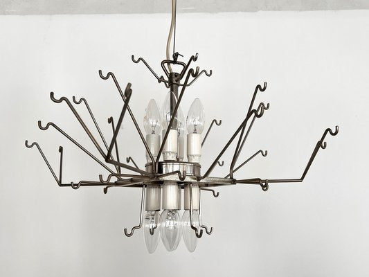 Italian Murano Glass and Brass Chandelier by Carlo Nason for Mazzega, 1970s-VNE-1822973