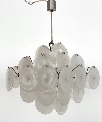 Italian Murano Glass and Brass Chandelier by Carlo Nason for Mazzega, 1970s-VNE-1822973