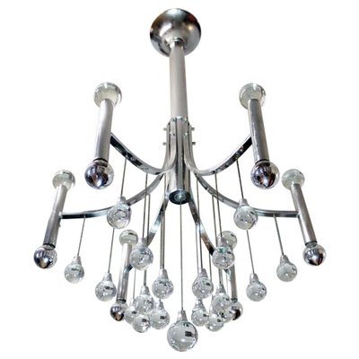 Italian Murano Glass and Chrome Chandelier by Sciolari-DEK-1110748