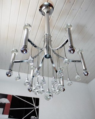 Italian Murano Glass and Chrome Chandelier by Sciolari-DEK-1110748