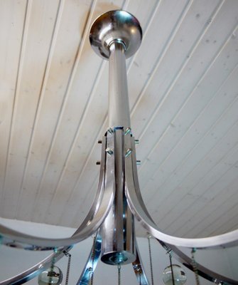 Italian Murano Glass and Chrome Chandelier by Sciolari-DEK-1110748