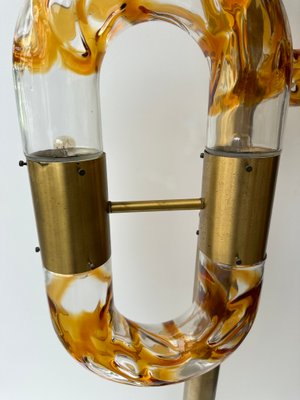 Italian Murano Glass Brass Chain Floor Lamp attributed to Aldo Nason for Mazzega, 1970s-FUE-2018535