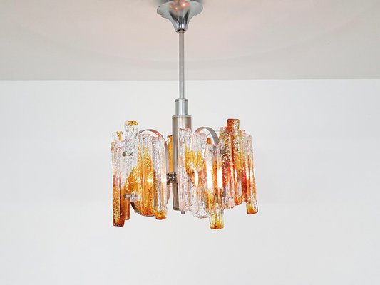 Italian Murano Glass Ceiling Lamp from AV Mazzega, 1970s-ZO-633489