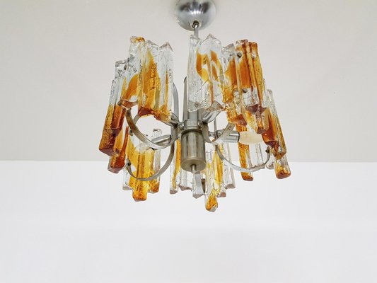 Italian Murano Glass Ceiling Lamp from AV Mazzega, 1970s-ZO-633489