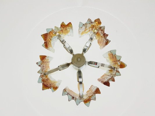 Italian Murano Glass Ceiling Lamp from AV Mazzega, 1970s-ZO-633489