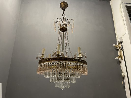 Italian Murano Glass Chandelier, 1950s-JJC-1320323