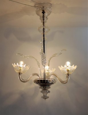 Italian Murano Glass Chandelier, 1950s-VNE-966155