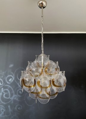 Italian Murano Glass Chandelier with 36 Amber Shells, Italy, Mid-20th Century-FHZ-1196256