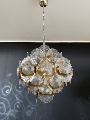 Italian Murano Glass Chandelier with 36 Amber Shells, Italy, Mid-20th Century-FHZ-1196256