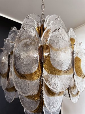 Italian Murano Glass Chandelier with 36 Amber Shells, Italy, Mid-20th Century-FHZ-1196256