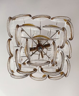 Italian Murano Glass Chandelier with 36 Amber Shells, Italy, Mid-20th Century-FHZ-1196256