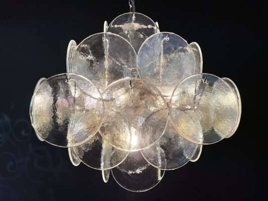 Italian Murano Glass Chandelier with 36 Iridescent Discs, 1979-FHZ-1180540