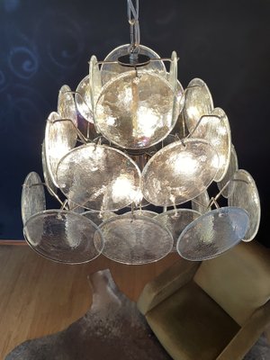 Italian Murano Glass Chandelier with 36 Iridescent Discs, 1979-FHZ-1180540