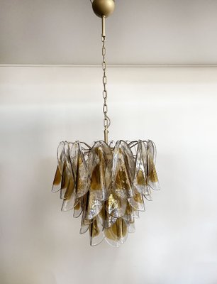 Italian Murano Glass Chandelier with 41 Rondini Amber Glass Pieces from Mazzega, 1990s-FHZ-1275823