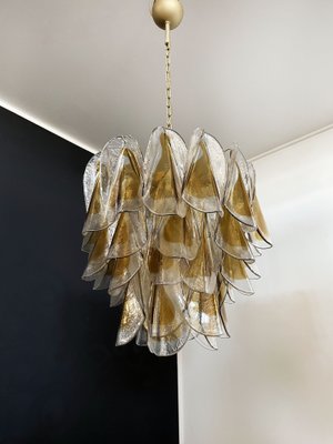 Italian Murano Glass Chandelier with 41 Rondini Amber Glass Pieces from Mazzega, 1990s-FHZ-1275823