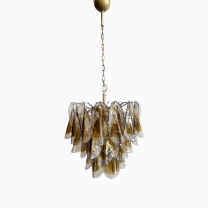 Italian Murano Glass Chandelier with 41 Rondini Amber Glass Pieces from Mazzega, 1990s-FHZ-1275823