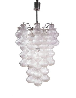 Italian Murano Glass & Chrome Chandelier by Napoleone Martinuzzi for Seguso, 1960s-DEK-1139683