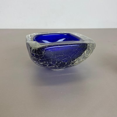 Italian Murano Glass Crack Structure Bowl Shells Ashtray, 1970s, Set of 2-QZ-1091372