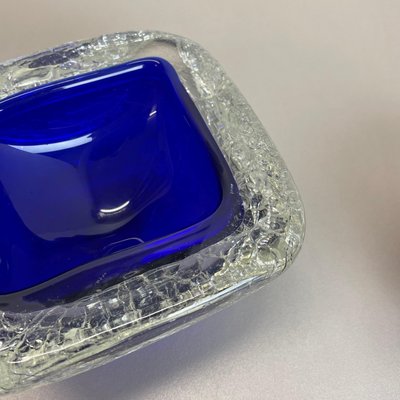 Italian Murano Glass Crack Structure Bowl Shells Ashtray, 1970s, Set of 2-QZ-1091372