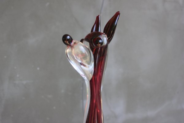 Italian Murano Glass Dog Sculpture by Fratelli Toso, 1970s-UWJ-1438052