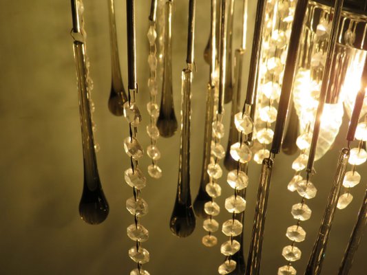 Italian Murano Glass Drop Waterfall Chandelier, 1960s-UKG-1430733