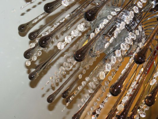 Italian Murano Glass Drop Waterfall Chandelier, 1960s-UKG-1430733