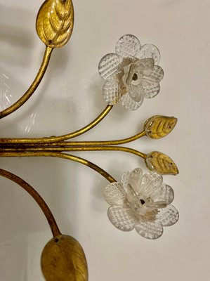 Italian Murano Glass Gold Gilded Sconces, Set of 3-JJC-1300257