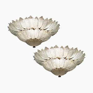 Italian Murano Glass Leave Flush Mount Chandelier-MBH-1031717