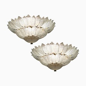 Italian Murano Glass Leave Flush Mount Chandelier-MBH-1031724